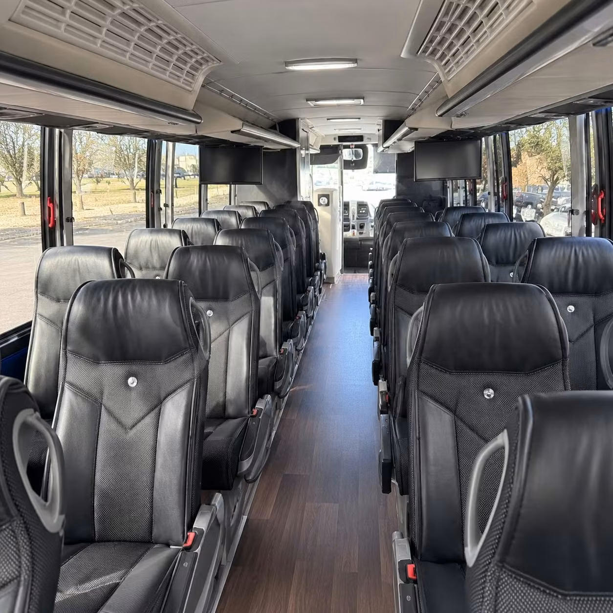 56 passenger charter bus interior